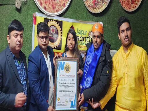 jaipur paratha junction gets the exclusive world record of world largest paratha 1706003937
