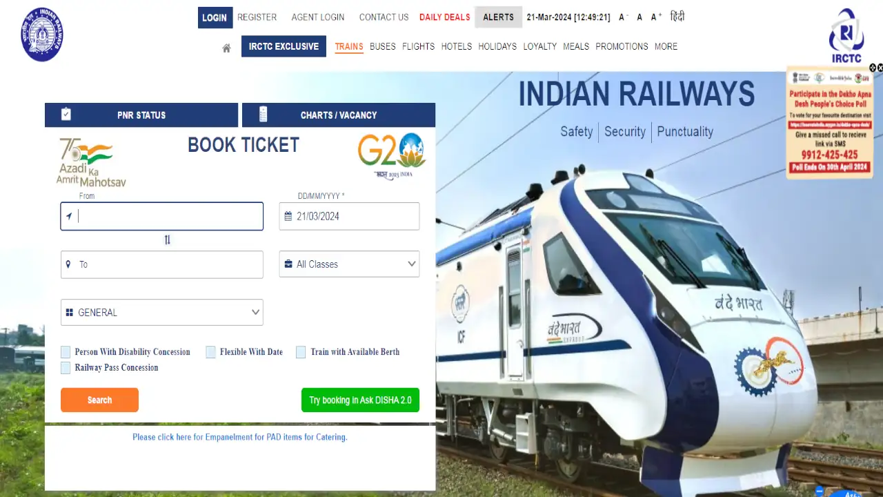 Holi Special Train Booking
